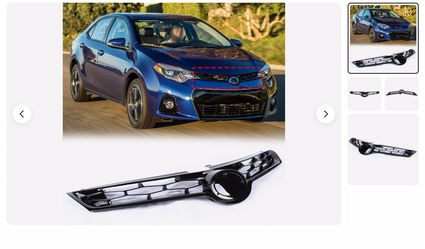 Fits For Toyota Corolla S Black Front Bumper Upper Grill Grille 2014-2016