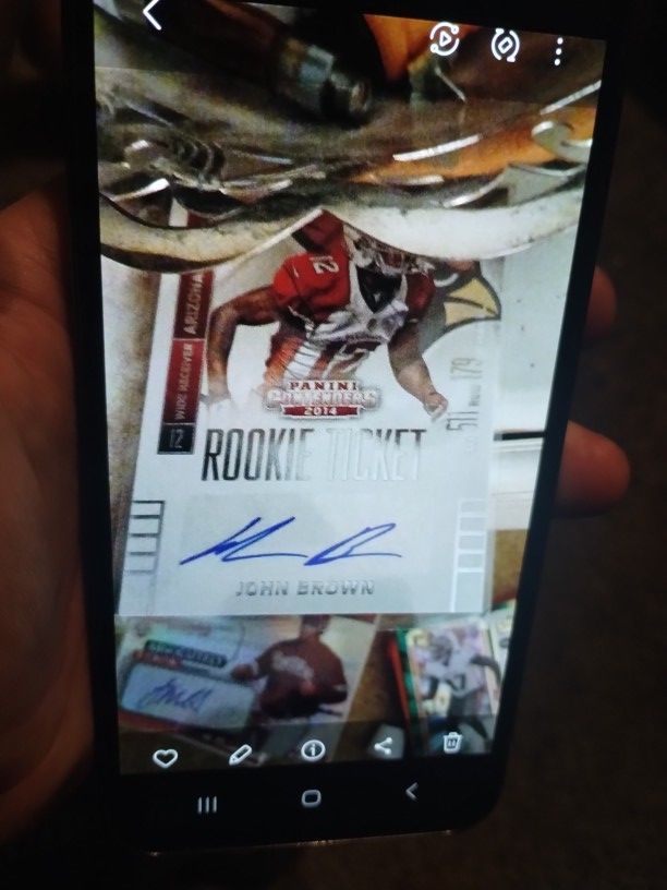 6 Authentic Autographed MLB+NFL Cards