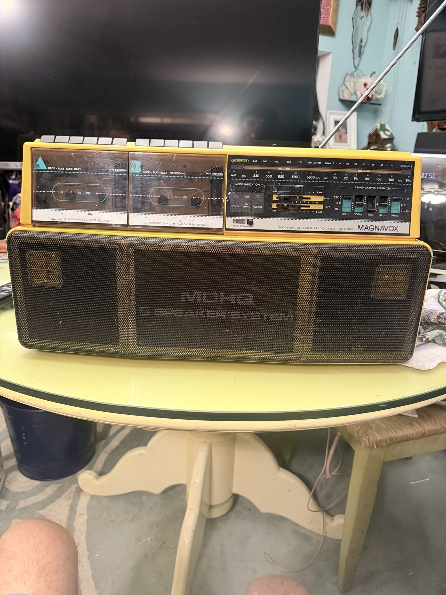 Magnavox D8300 Dual Deck Stereo Radio Cassette Recorder