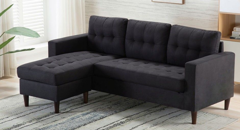 New Black Sectional Sofa