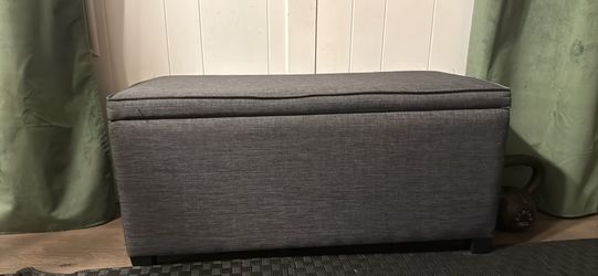Grey Storage Ottoman