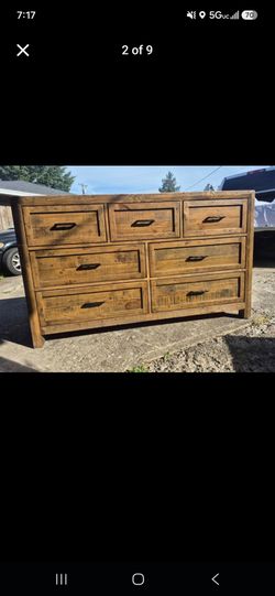7 drawer Solid wood dresser