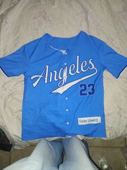 Angeles #23 Blue Baseball Jersey