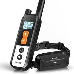 Dog Training Collar with Remote, Shock Collar for Dogs with Vibration and Beep Modes, Rechargeable Transmitter with Security Lock, Waterproof Collar,