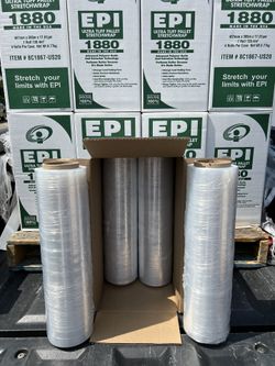 USA Pallet Wrap Stretch Plastic 18” 5” 3” Clear Black