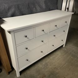 IKEA HEMNES 8-Drawer Dresser White Solid Pine Wood double dresser