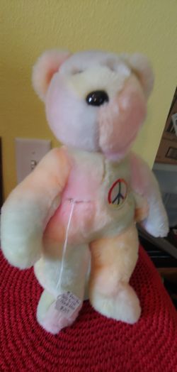 TY BEANIE TEDDY TY-DYE