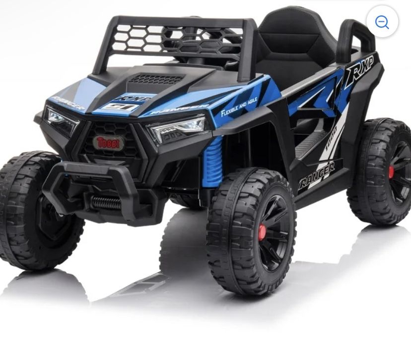 TOBBI Kids Ride on UTV, 12V BatteryPoweredTruck with LED Headlights, Horn