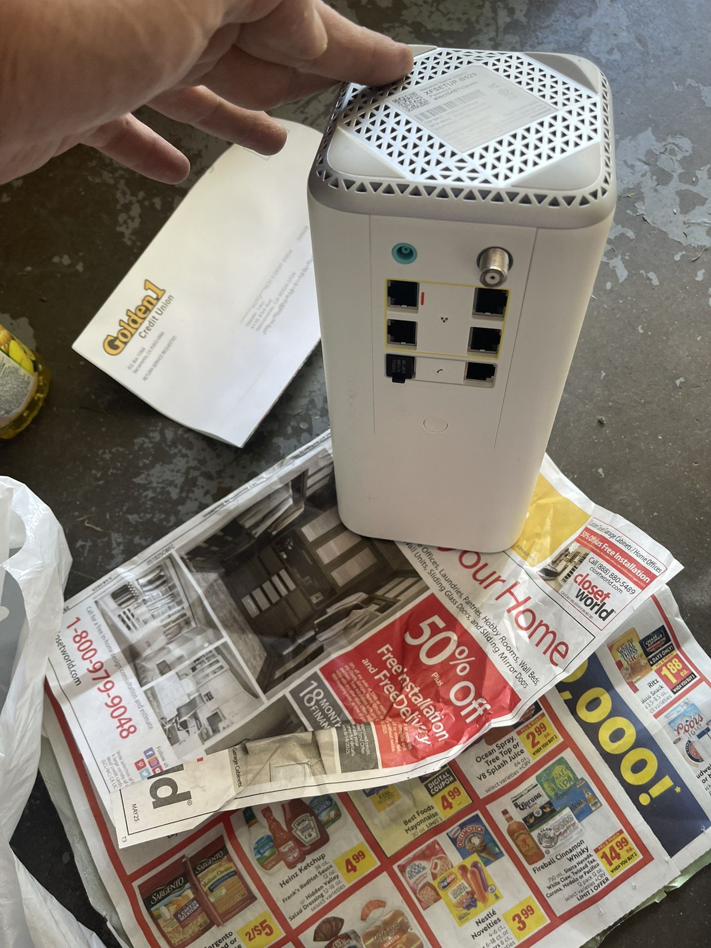 CGM4981COM is the model number for the Xfinity xFi Gateway Router XB8-T