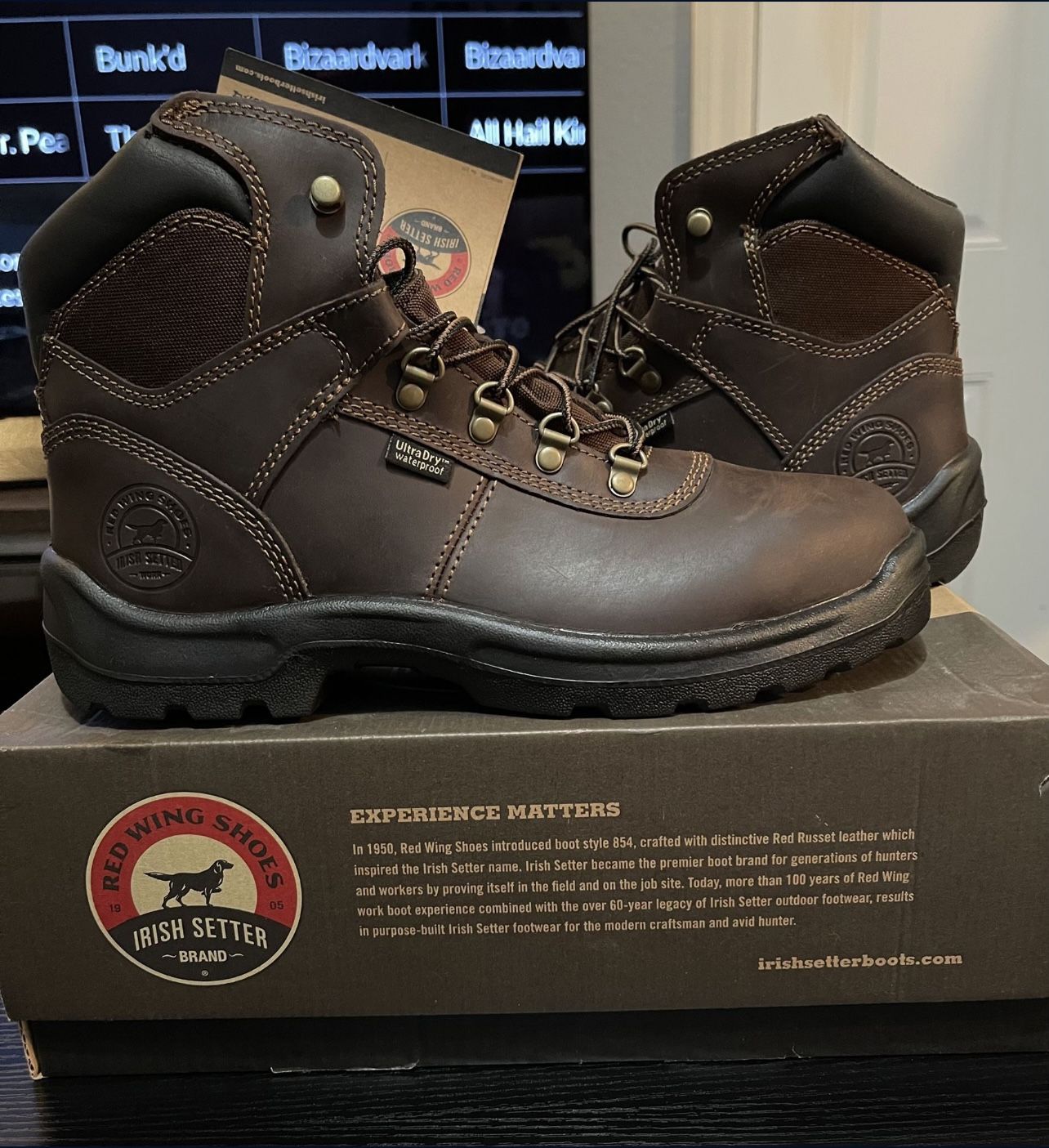 Red Wing Irish Settler - Steel Toe Work/Safety Boots (Size 10.5) New