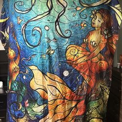 Stained Glass Style Shower Curtain
