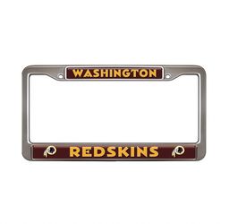 Washington Redskins stainless steel license plate frame