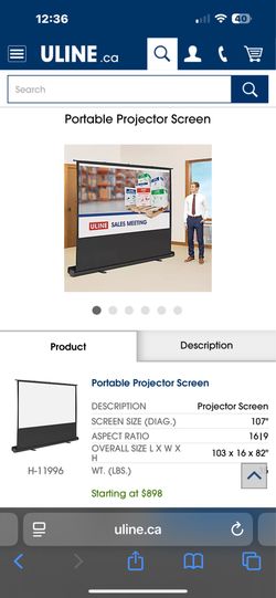 Projector screen projection