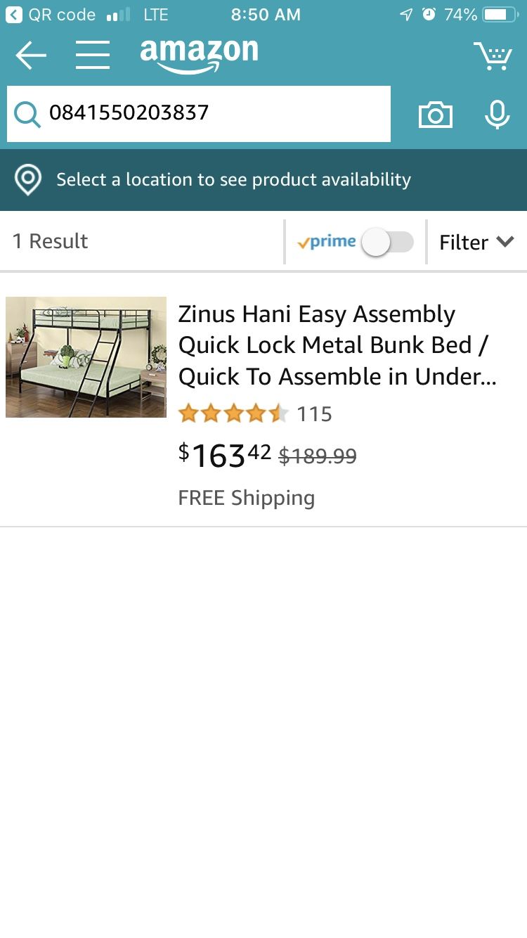 Zinus twin over full metal bunk bed