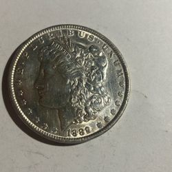 1889 Morgan Silver Coin Dollar