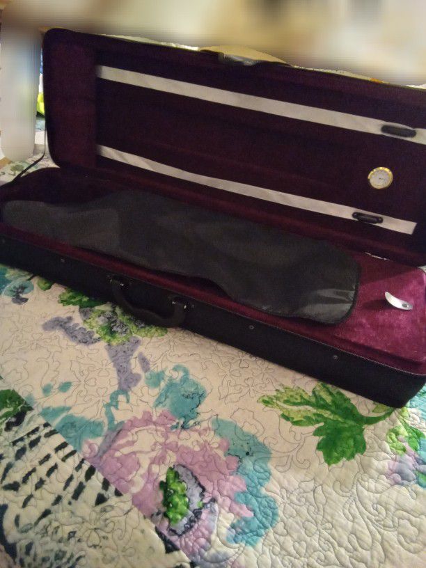 Fino 1/2 Size Violin Case Professional Oblong Violin Hard Case with Built-in Hygrometer