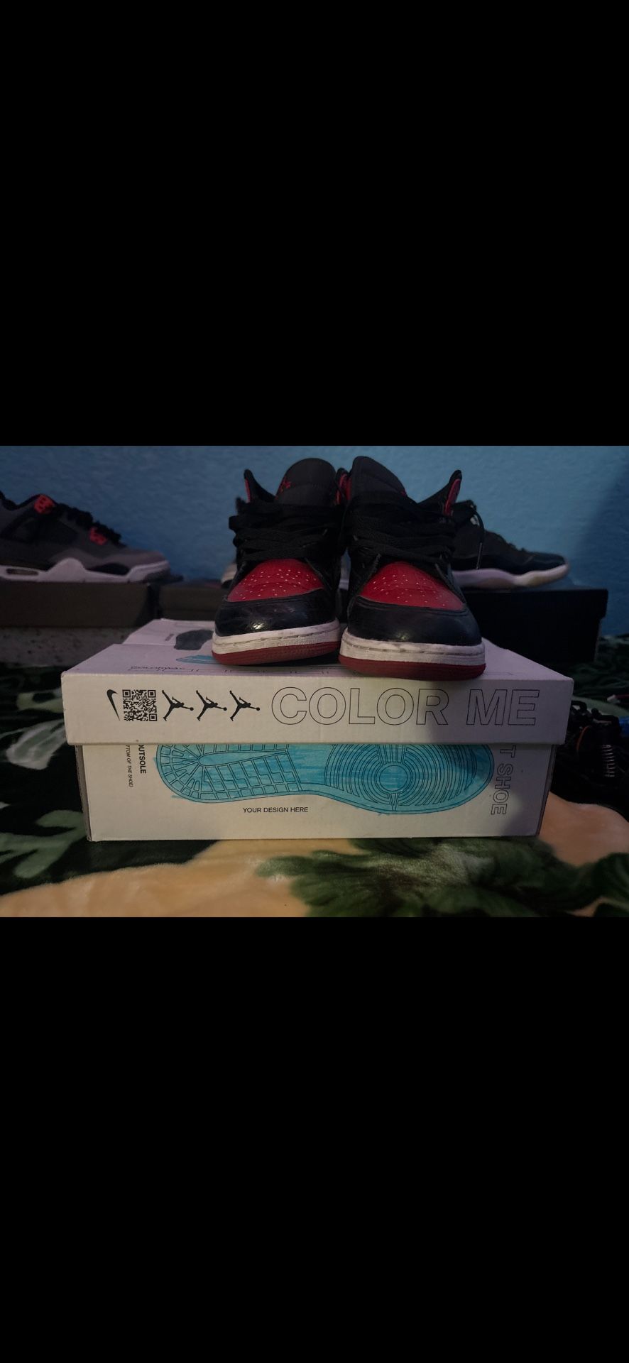 Jordan 1 Mid Bred Text (GS)
