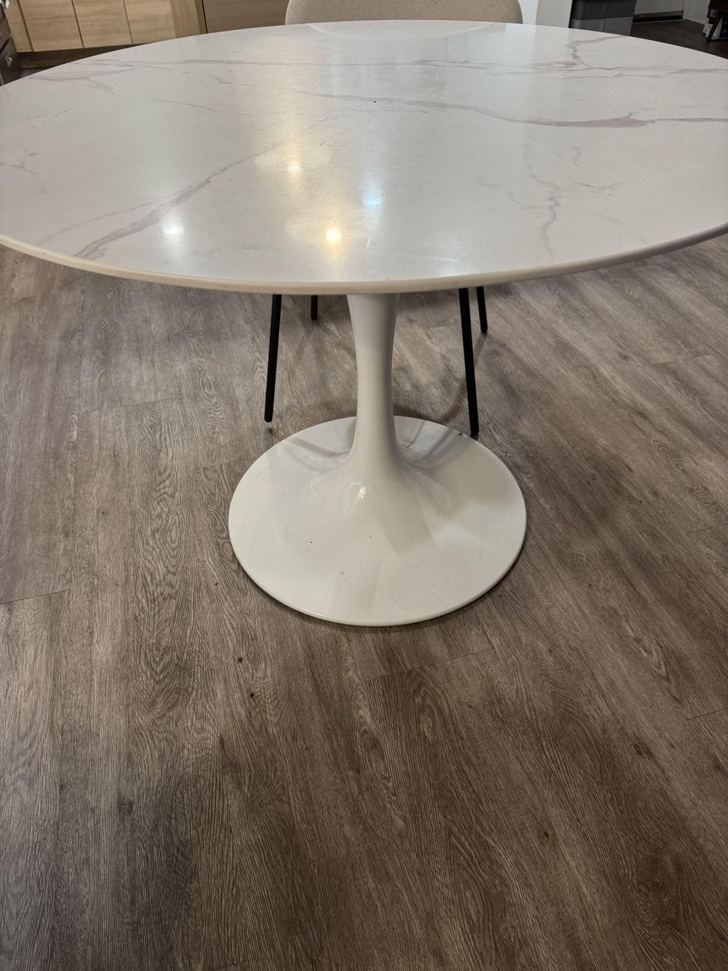 White Marble Dining Table 42”