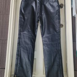 2006 Langlitz Leathers Over Pants Black Lined 40wx30 w/ 30" Leg Zippers, Awesome Condition 