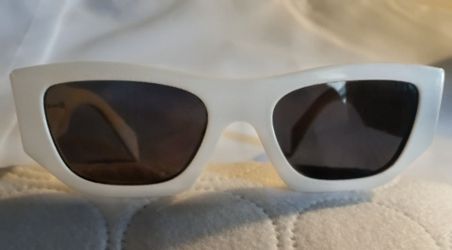 Authentic Prada PR A01S White Rectangle Acetate Sunglasses 🕶️