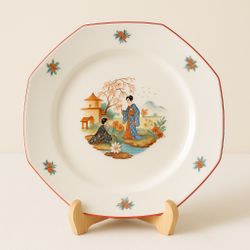 MZ Altrohlau Czechoslovakia 1930s Geisha & Pagoda Octagonal Serving Platter Bowl