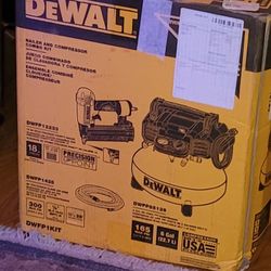 De Walt Compressor With Brad Nailer