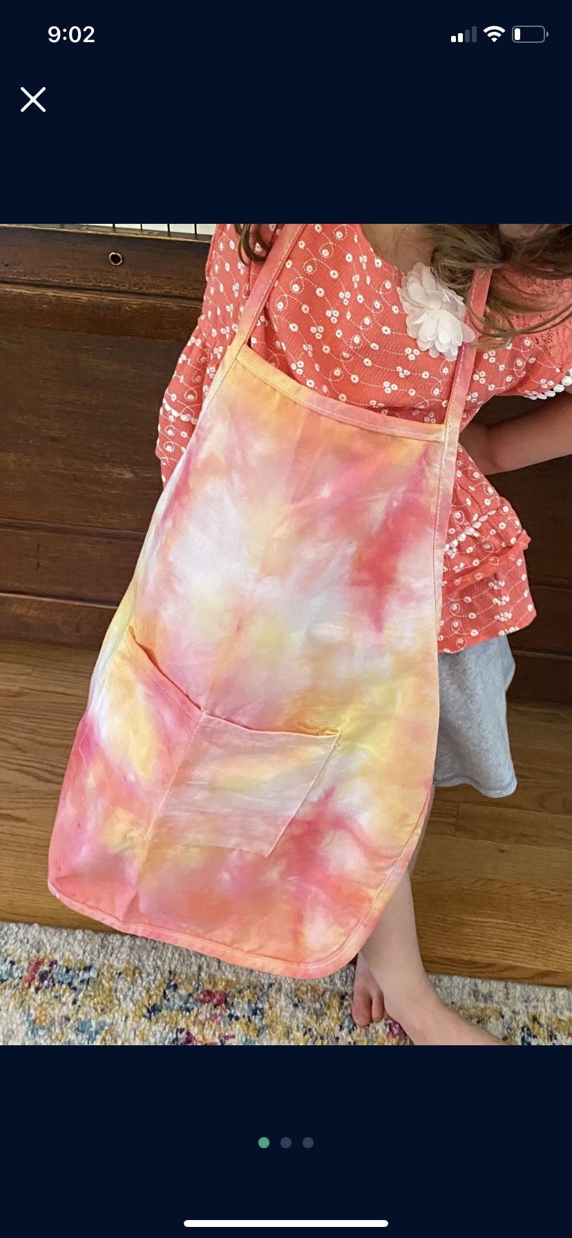 New Tie Dyed Kids Aprons For Crafts Painting Or Cooking 