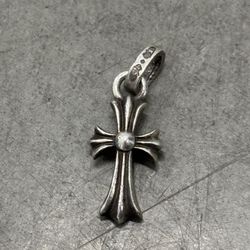 Chrome Hearts Baby Fat Silver Cross Pendant 