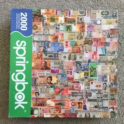 Jigsaw Puzzle Springbok International Paper Currency NO MISSING PIECES 