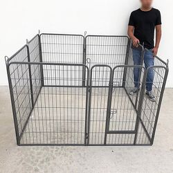 $95 (New in box) Heavy duty 40” tall x 32” wide x 8-panel pet playpen dog crate kennel exercise cage fence play pen