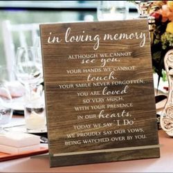 In Loving Memory Sign - Memorial Table Sign 