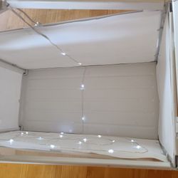 Large Card Box with Slot, doors and fairy light inside

Condition is Used - Good

Comes with lock and key. I covered the inside with translucent wax p