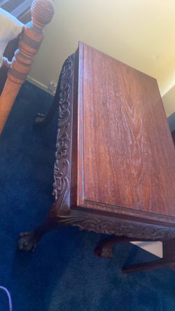 Antique Ball & Claw Library Writing Table circa early 1900s