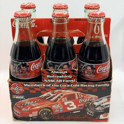 1998 Coca-Cola NASCAR Dale Earnhardt 6-Bottle Collectible Set – Classic Glass