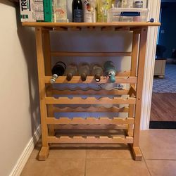Kitchen Table And Wine Rack