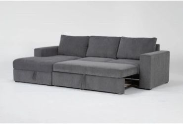 Living Spaces Gray Upholdered Sofa Sleeper
