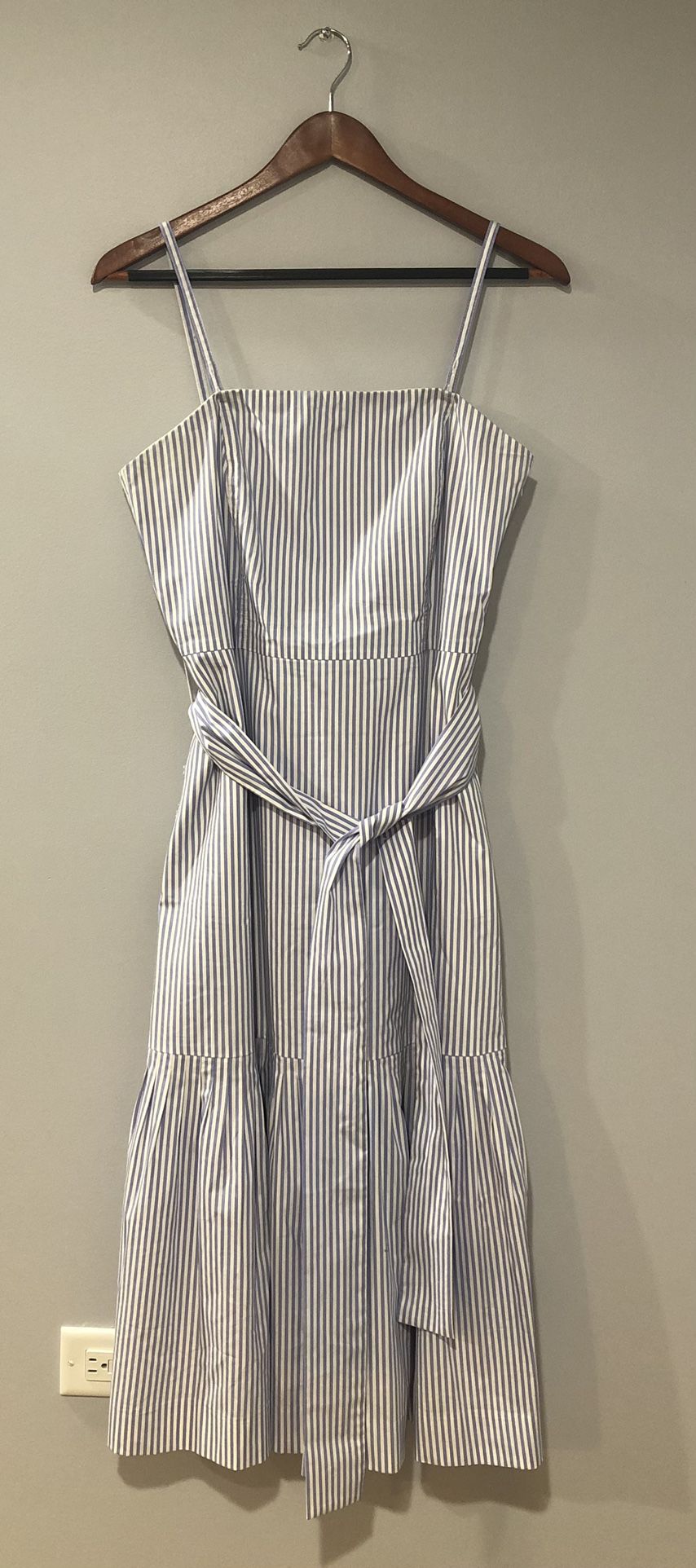 Banana Republic Striped Blue & White Tiered Long Maxi Dress | Size 8