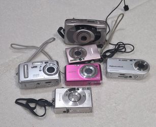 Lot 6 Digital Cameras sold as is Most and Probable that all work!
