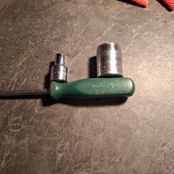 S-K TOOLS 12" SCREWDRIVER AND 2 - 1/2" DRIVE 12PT SOCKETS 15/16 & 11MM
