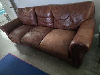 Vintage Italian Leather Sofa