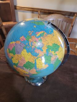 Vintage lighted table top globe