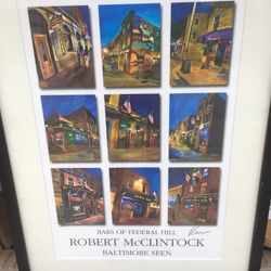 Professional Framed glass Baltimore artwork only $40 firm