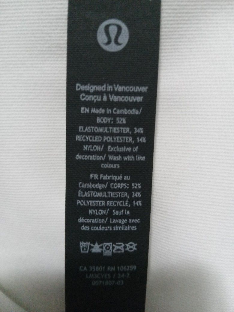 Lululemon White Dress Shirt