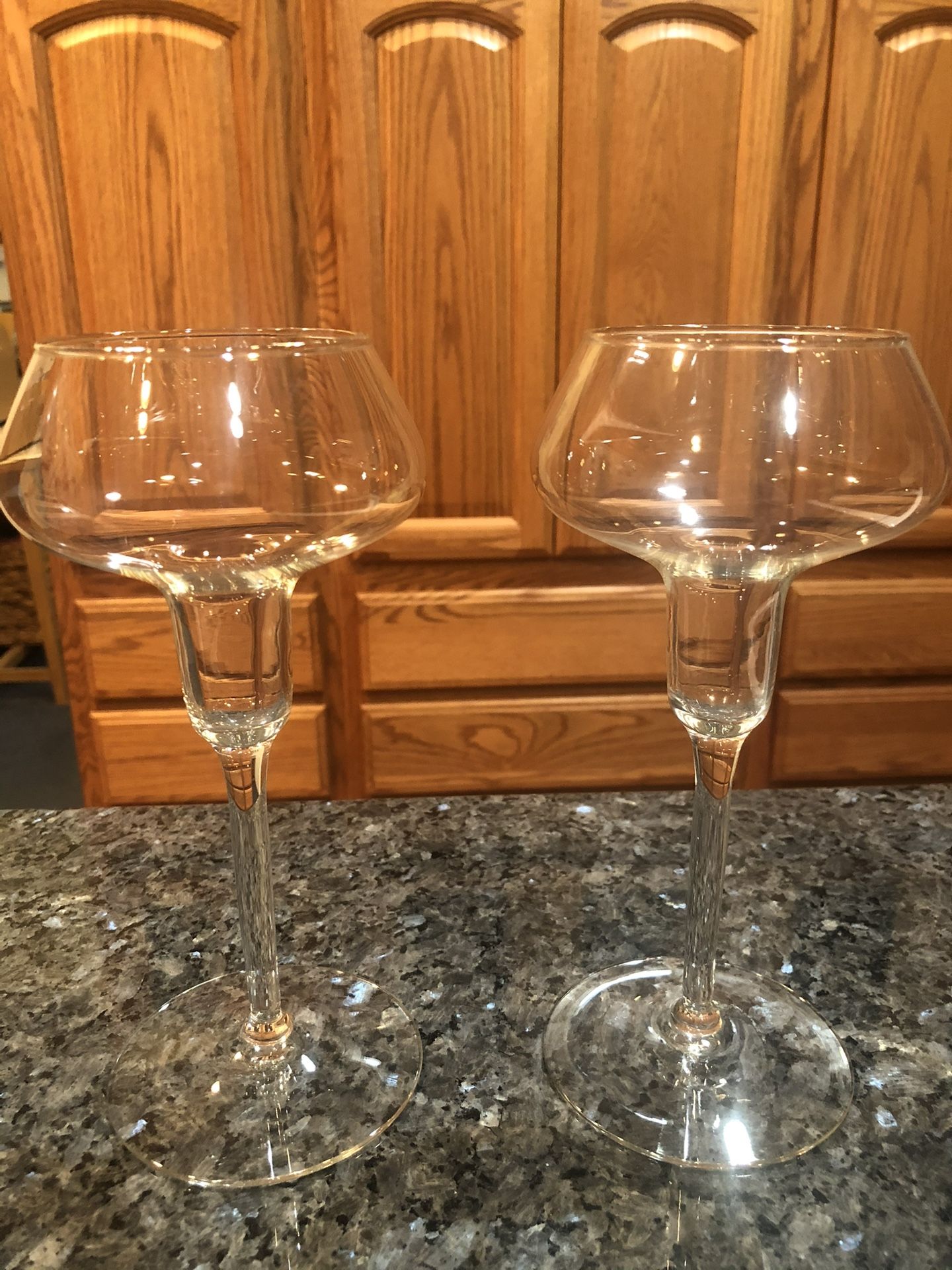 Vintage Princess House Set Of 2 Crystal Candle Stick Holders. Size 8 inches tall. Preowned excellent condition no cracks or chips. Has been on disp