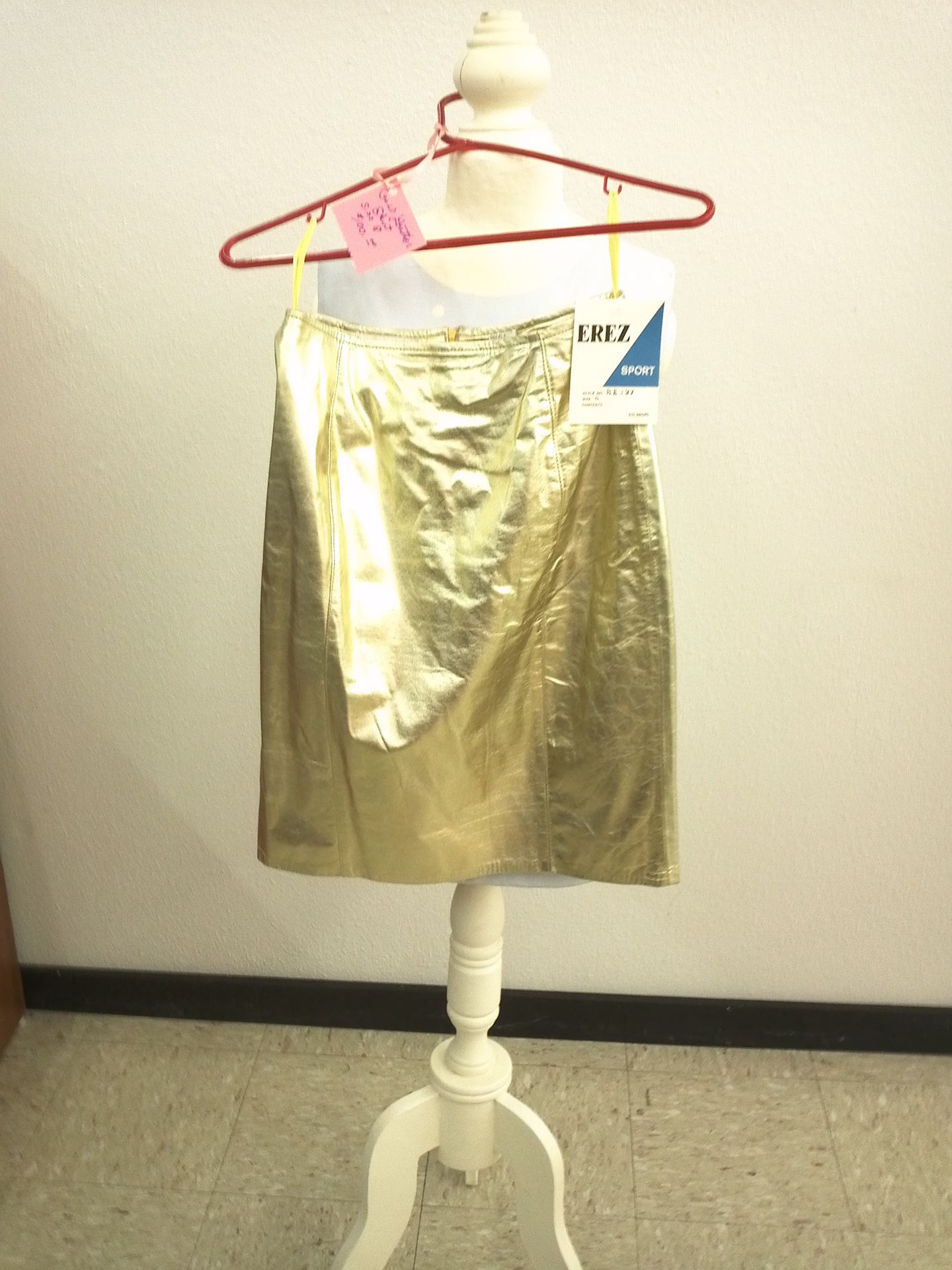 Vintage Gold Leather Erez Sport skirt