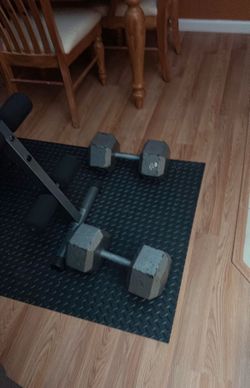 (2) 100 pounds dumb bell used $250