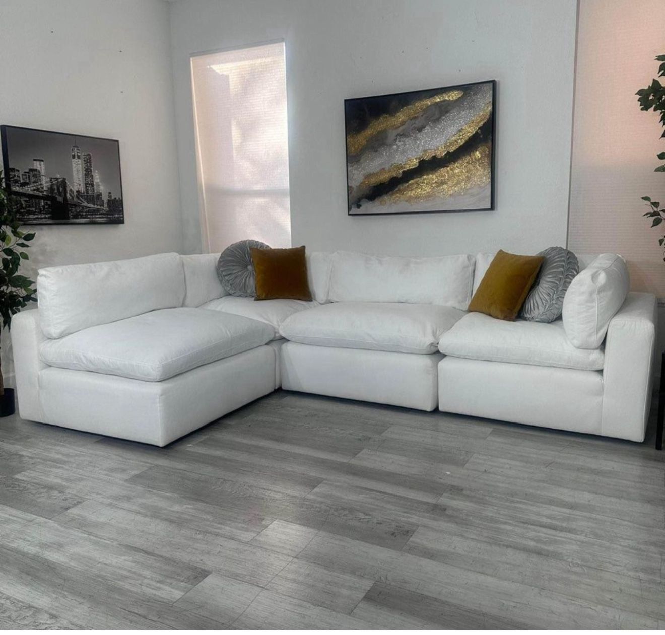 Sectional Couch – White Modular Cloud - Free Delivery