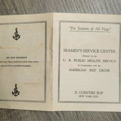 WW2 Seamen Of All Flags U.S. Public Health Service Announcement (See Ad)