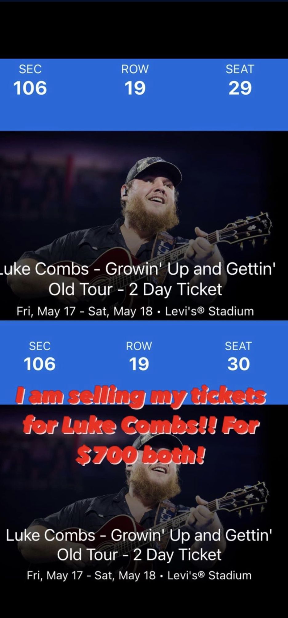 Luke combs (2 Day Concert)