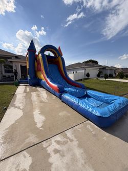 Big Bounce House Slide And Pool